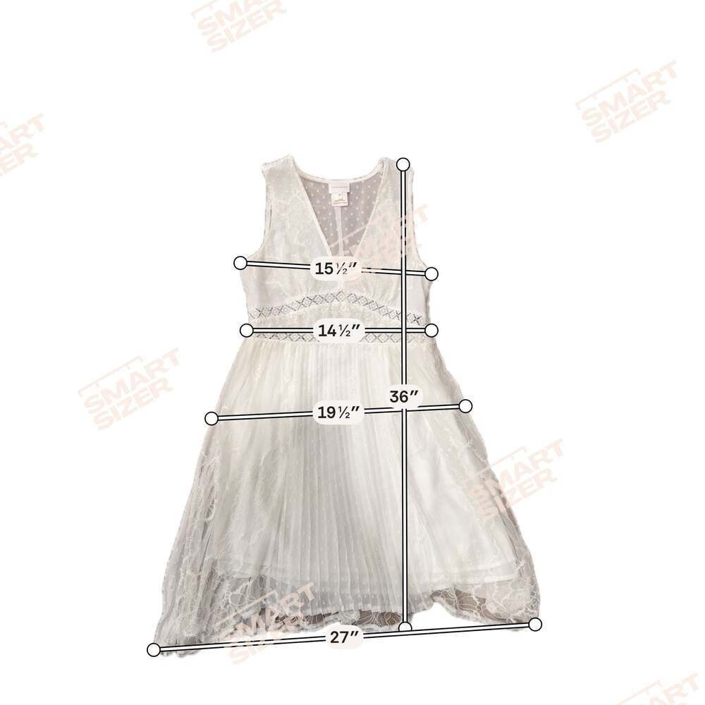 Foxiedox Babette Sleeveless Lace Insert Pleated Mini Dress - Picture 10 of 10